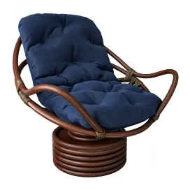 Bali rattan papasan swivel rocker with cushion
